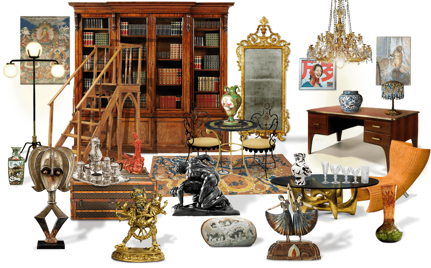 Statues, miroirs, cadres et luminaires